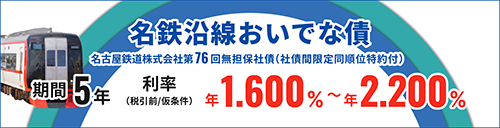 名鉄沿線おいでな債