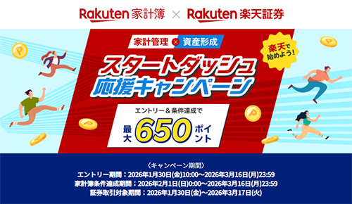 家計管理×資産形成 スタートダッシュ応援キャンペーン