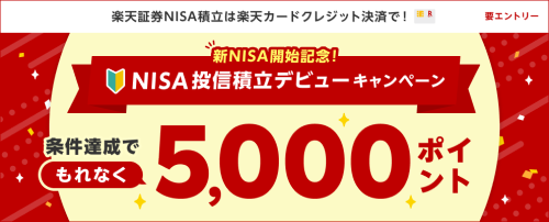 新NISA開始記念！NISA投信積立デビューキャンペーン