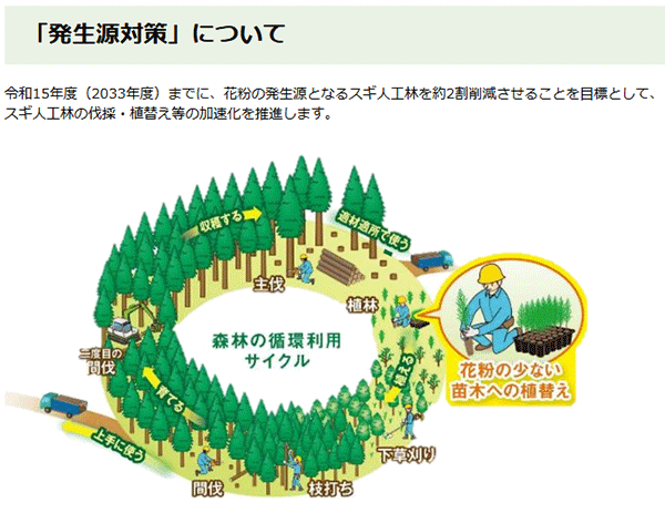 花粉症の発生源対策